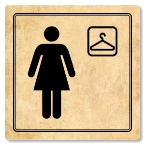 Šatna ženy, 80x80mm, pergamen, Utah